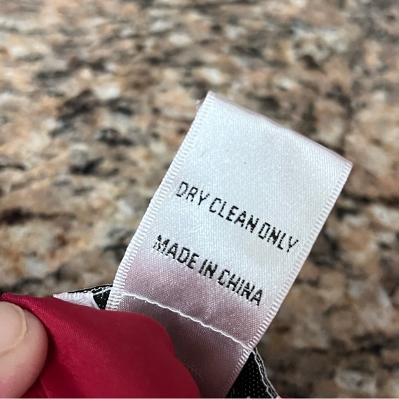 Bill Levkoff Red Strapless Pleated Formal Gown Size 12 Bridesmaid Prom Dress - Picture 6 of 10